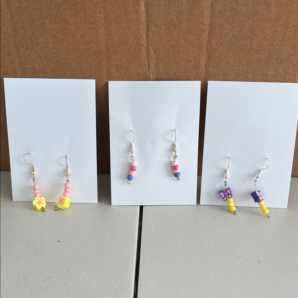 Colorful Beaded Earrings Set